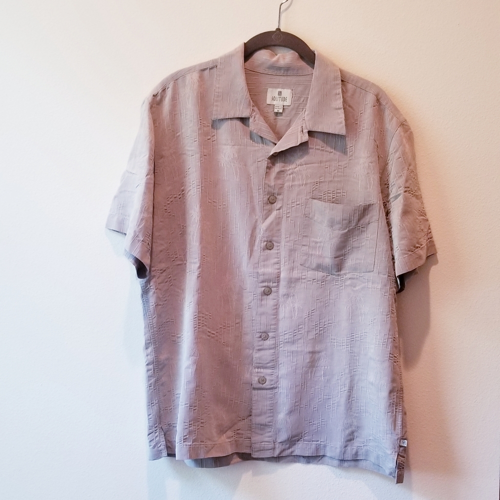 Solitude Men's Beige Hawaiin Shirt